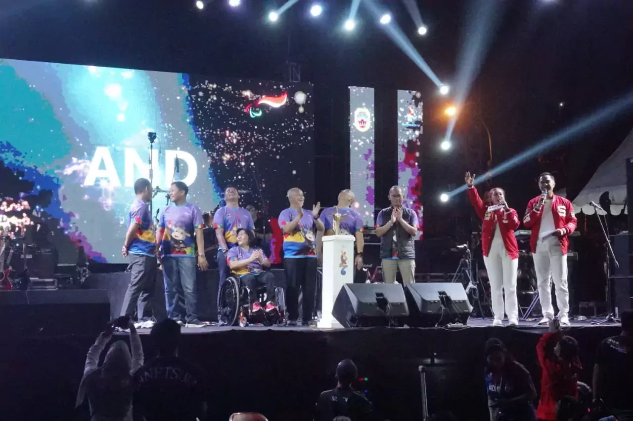 Closing Ceremony Pekan Paralimpik Provinsi (PEPARPROV) IV Jawa Tengah Tahun 2023,di Lapangan Stadion Joyo Kusumo Kabupaten Pati, Selasa (12/9/2023)