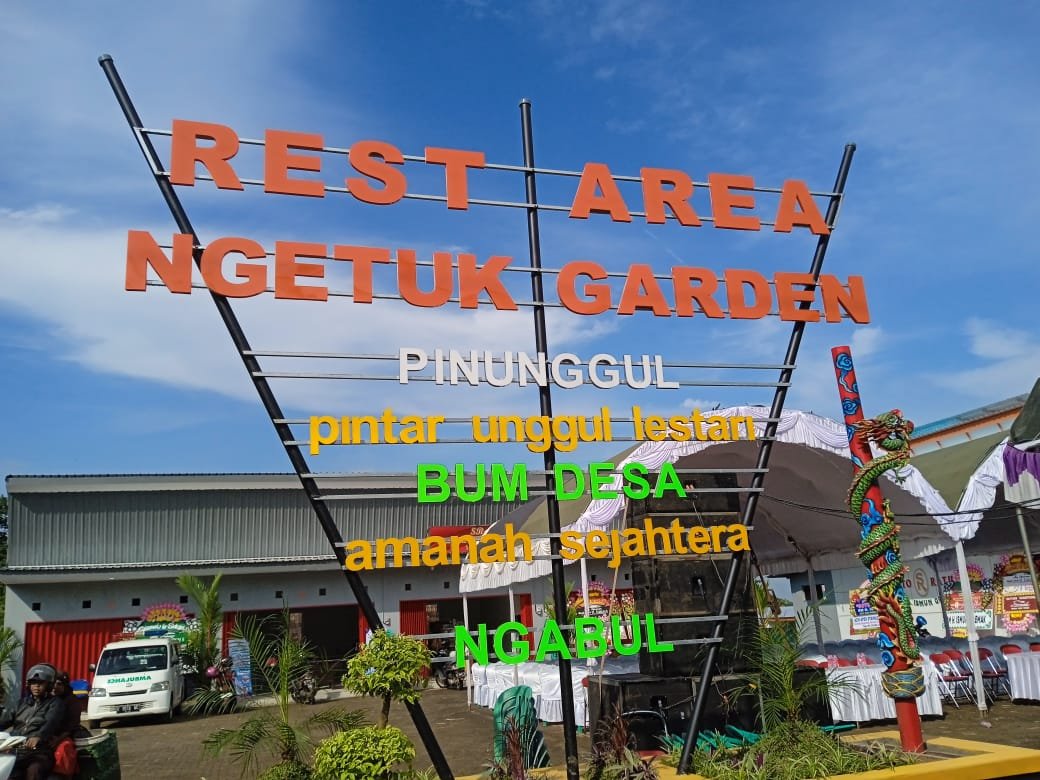 Rest Area Ngetuk 'Garden Pinunggul' Pemerintah Desa Ngabul, Kecamatan Tahunan, Kabupaten Jepara, resmi diresmikan dalam Grand opening mulai Sabtu dan Minggu (3-4/2/2024).