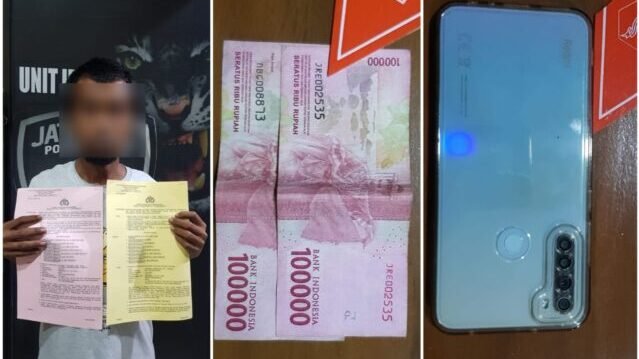 Tersangka penipuan sepeda motor di Pati saat diamankan Satreskrim Polresta Pati.