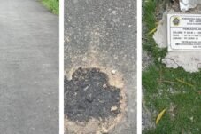 Aspal jalan Desa Dukuhmulyo Kecamatan Jakenan Kabupaten Pati yang menjadi sorotan warga.