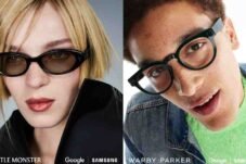 Seseorang menggunakan kacamata pintar Samsung untuk navigasi real-time.