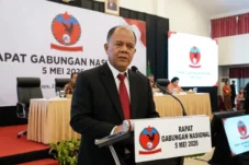 Patar Sihotang Ketua Umum PKN menyampaikan doktrin Cari Temukan Laporkan di Bekasi.