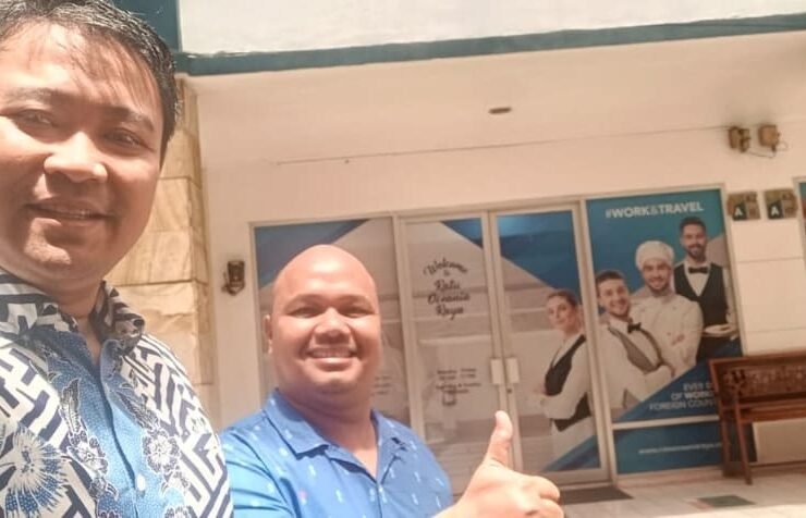 Aktivis Yayak Gundul saat memberikan keterangan terkait laporan PT Fuhua ke Polresta Pati