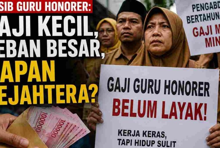 Ilustrasi guru honorer mengeluhkan gaji yang belum layak dan meminta pemerintah mengkaji ulang kesejahteraan tenaga pendidik non-ASN.
