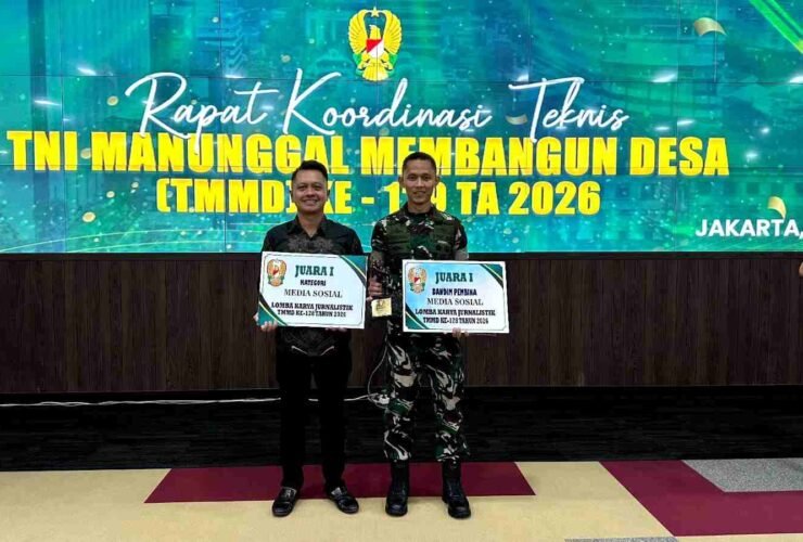 Kodam IV/Diponegoro meraih tiga Juara 1 LKJ TMMD Reguler Ke-128 Tahun 2026 di Mabesad