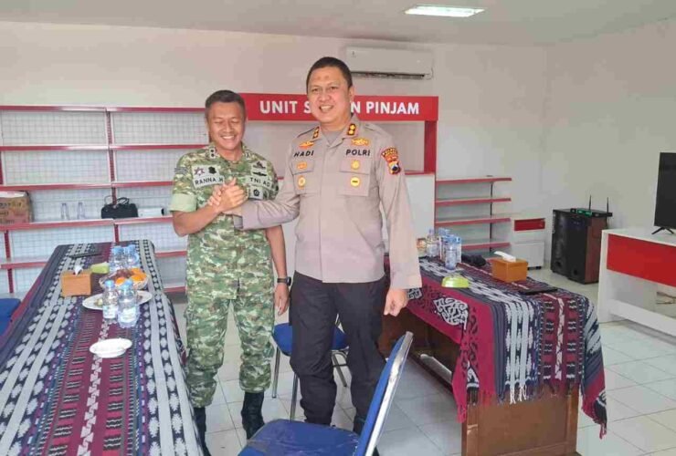 Kapolres Jepara AKBP Hadi Kristanto bersama Dandim 0719 Jepara Letkol Arm. Ranna Hidfitriyadi saat memperkuat sinergi TNI-Polri di Jepara.